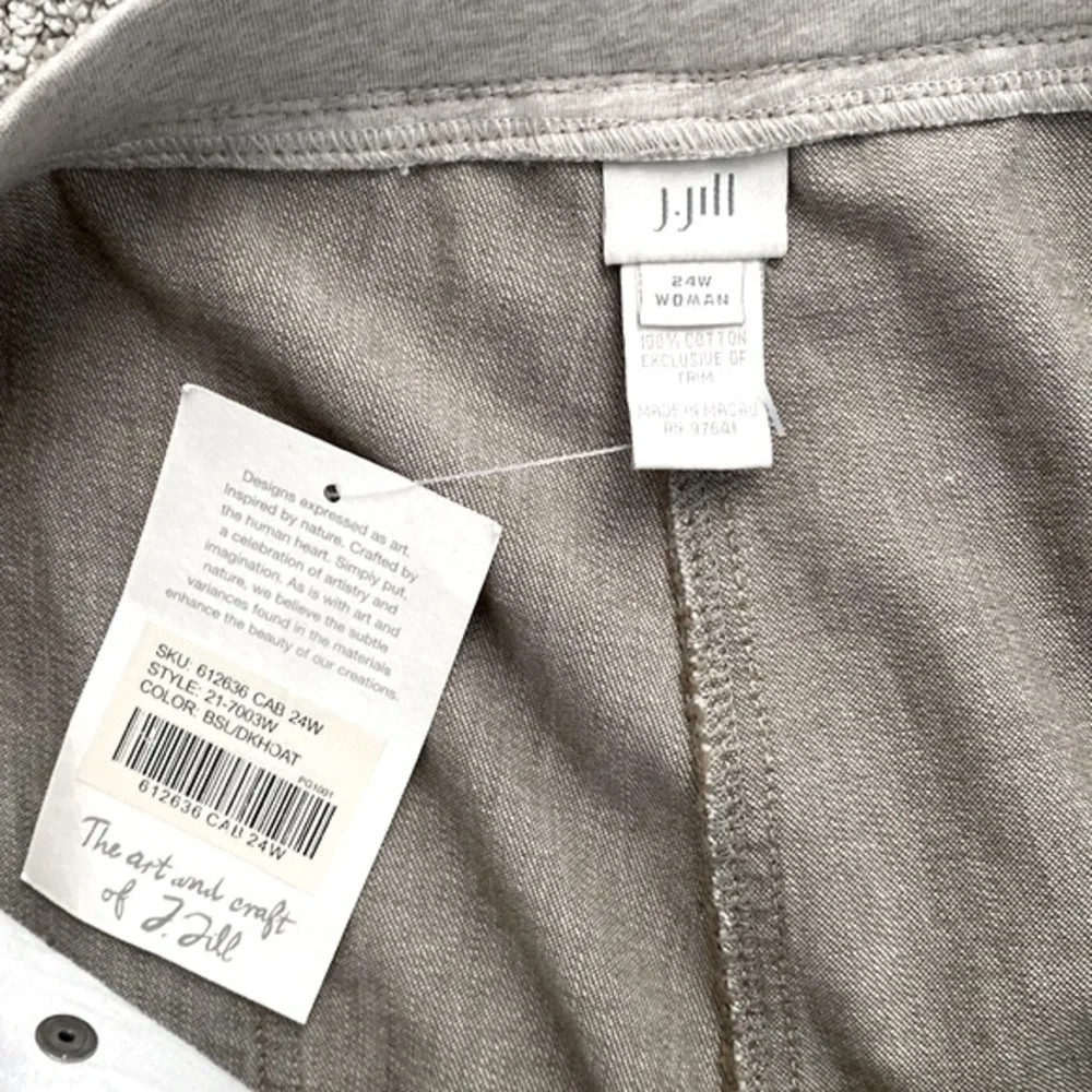J. Jill Olive Cotton Jean Jersey Top Drawstring Waist Shorts